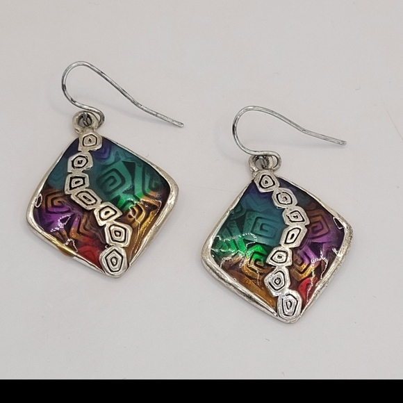 Jewelry - Colorful Geometric Dangle Earrings